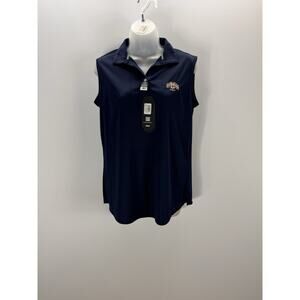 NWT Ladies Bermuda Sands Navy Blue Sleeveless Golf Shirt Large